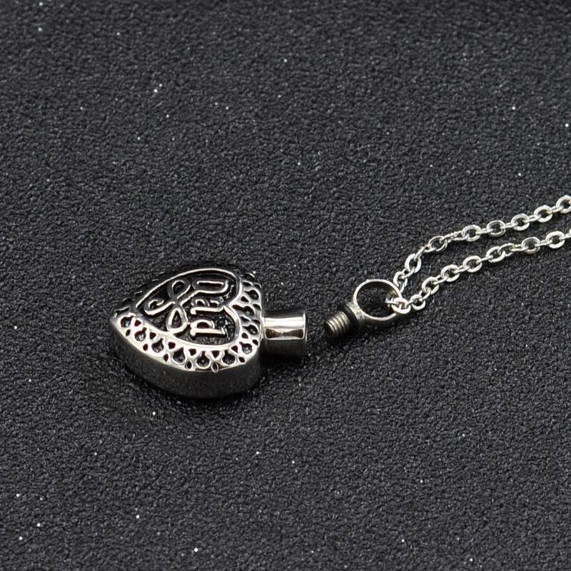 DAD Ashes Necklace Can Be Opened Fashionable Heart-shaped Pendant New Relatives Heart Memorial DAD