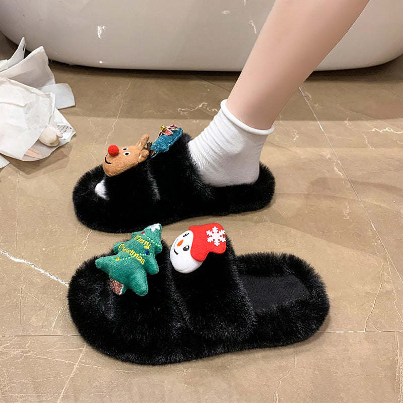 Women's Fashion Casual Christmas Cotton Slippers