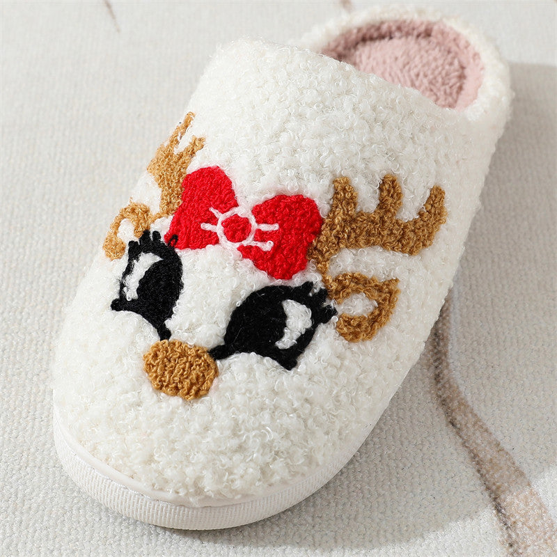 Christmas Deer Slippers Women's Home Indoor Non-slip