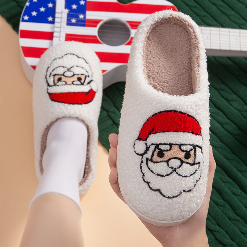 Christmas Home Slippers Indoor Soft Bottom Mute Warm